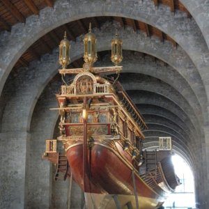 Media 'Marine museum Barcelona. This is a reproduction, but the building is the actual shipyard where the boats were built originally.' in album 'Lutetia plate'