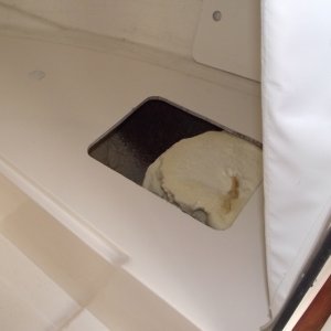 Starboard side cutout. Just like other side, foam does not completely fill void.