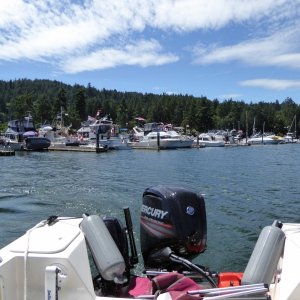 Leaving Port Browning marina well stocked for the next few days at least.