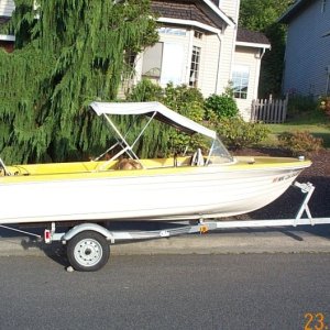 Boat #5 (2001-2004): 1980 Suncraft 14' with 1998 28 hp Evinrude SPL.