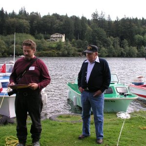 Art Nordtvedt at the 2004 Fiberglassics NW meet at Lake Whatcom