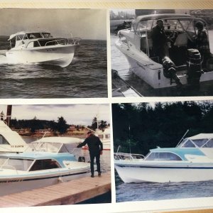 Found some more photos in an old album...Not mine, but this boat belonged to close friends of my parents, tons of fond memories. A 1959 Reinell 20' Express, with a later model 100 hp Merc, photos from late 70s