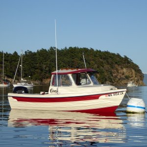Boat #14 (2013-2017): 1990 Anger 16 repowered with 2014 Tohatsu 50. Sold to my friend Sam in 2017 after a year of owning the 22'