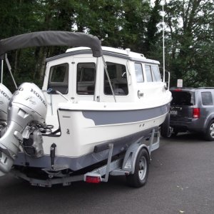 Mary Ellen with new trim tabs