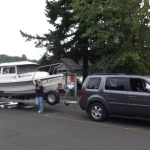 Mary Ellen with her boat