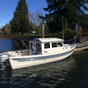 Mary Ellen with her boat