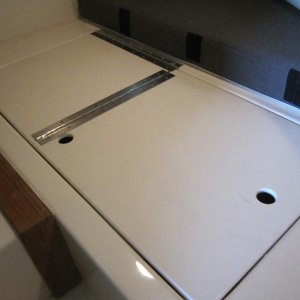 Media 'Port forward hatch closed showing stainless hinges' in album 'Port forward hatch closed showing stainless hinges'