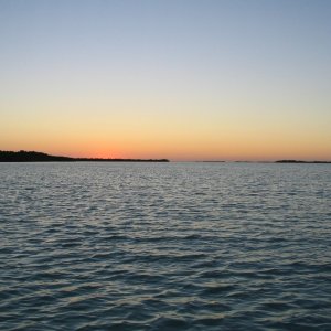 FL Keys, sunset at anchor