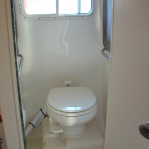 Scooter- freshwater head/holding tank with stainless(through bolted) hand holds or towel rods.