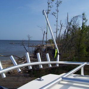 Rod holders and mast