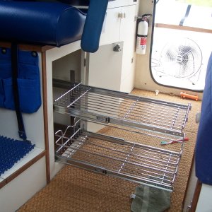 Pull outs under Helm seat