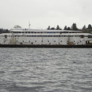 Media 'The ferry Kalakala a few days prior to being moved up to Anacortes.' in album 'Anna Leigh - The Christmas Boat'
