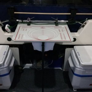 New smaller coolers of the same design for less weight, more footroom, and to go with our lowered ice volume needs (added boat freezer)