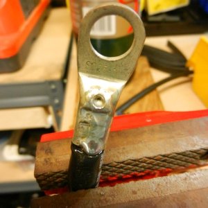 Fill void with solder and allow to wick into wire