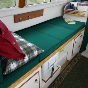 dinette filled to create daybed