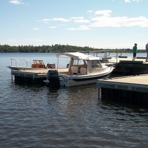 Both boats out together for the 1st time.   N.W.Angle - Lake of the Woods, Ontario