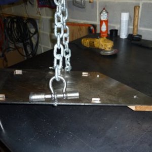 Media 'trailer hitch lock used to lock chain to plate via  stainles shackle. Standard shackle bored out to except pin lock' in album 'Generator with northeast style theft deterrents installed. Boy this is starting to look like an over kill. Chain will get canvas cover except for the ends'