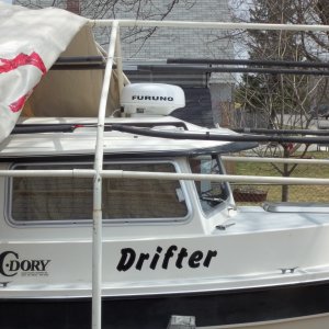 01/05/2013..Spring is about a month late this year, just starting to get the boat ready.Applied some epoxy sealant around the Radar dome.