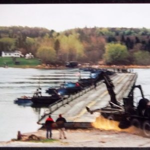 Sept.6/2015
Here's the completed bridge , it didn't take them long to build it , here one day and gone the next. All the fishing was put on hold for a few days.
