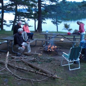 Media 'Sundowners around the camp fire, Prevost Harbor.' in album 'Friday Harbor'