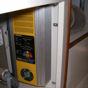 Media 'Battery Charger installed in hot water heater cabinet. In place of factory charger.' in album 'Moved the battery box to give more room'