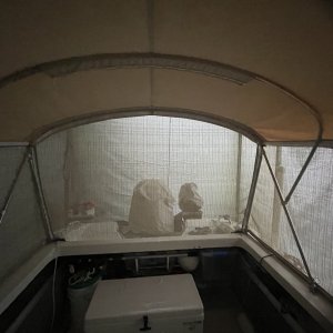 ... the whole thing is see through especially from the inside (during the daylight)