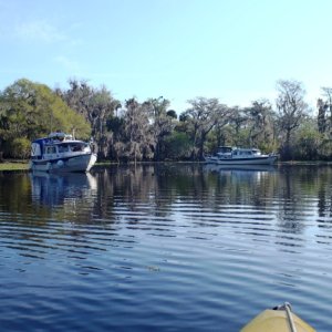 Crystal Sea, Meri Aura, and Blue Days anchored at Deep Creek.