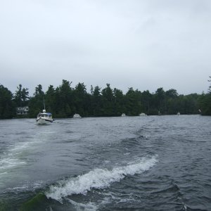 Dodging raindrops on the Rideau