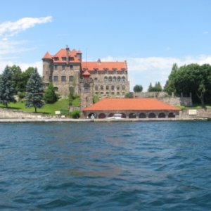 31.) approaching Singer Castle on the St. Lawrence