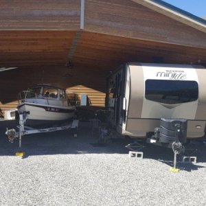 At home under the carport