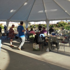 Hospitality tent Sidney marina.