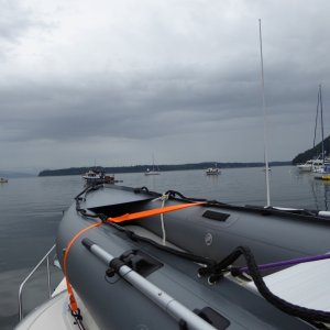 Media 'Kaboat on the roof in Eagle Harbor' in album 'All set to go on a Saturday morning. New Kaboat and 2.5 Suzuki strapped to roof!'