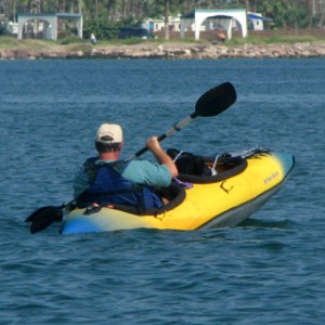 Kayaking in a cove