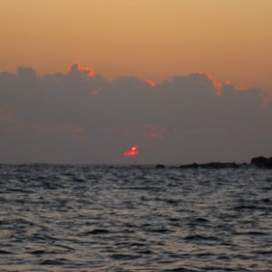 First light, heading to the Gulf
