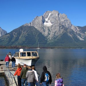 loading passengers at Elk Island
