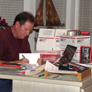 signing books