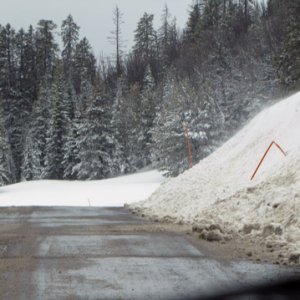 Crossing the pass - SNOW!