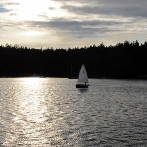 Media 'nice evening from the whale watch boat' in album 'Corsair trimaran, BC (Before C-Dory), at our Texas home on the canal'
