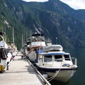First in line at Princess Louisa Inlet dock!!