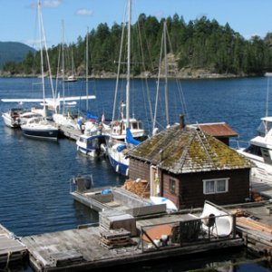 From the store looking back at the docks
