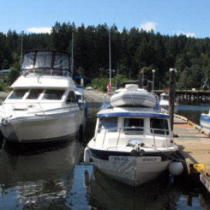 Docks at Heriot Bay Inn and Marina