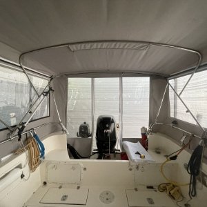 Media 'New Enclosure (almost done after finally getting the Sailrite machine) more details later' in album 'Tchefuncte River - Spanish Moss on Cypress'