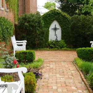Washington NC
Herb Garden/Creamated Ashes are put here with a plaque listed with the names of those placed here.