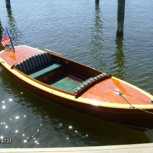 Better photo of handmade boat.
