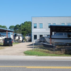 Wefings Marine - Destiny is just left of center.  Note, a second new 2009 Tomcat 255 for sale on the right.