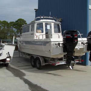 Our new 2009 Tomcat 255 "Destiny" at Wefings Marine in Eastpoint, Florida September 2009