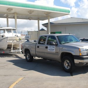 Our new 2009 Tomcat 255 "Destiny" in Eastpoint, Florida September 2009 First fueling