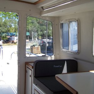 Our new 2009 Tomcat 255 "Destiny" at Wefings Marine in Eastpoint, Florida September 2009 - port side looking aft