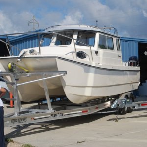 Our new 2009 Tomcat 255 "Destiny" at Wefings Marine in Eastpoint, Florida September 2009