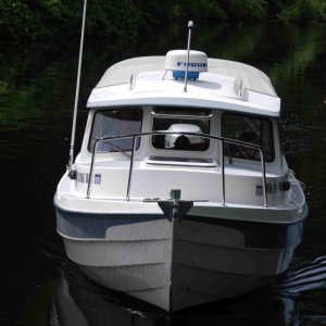 Media 'Is OSPREY going to run me down on the dock? No way, this skipper is too go.' in album 'Where could that C-Dory flotilla be, the dock is empty?? UGH, too early.'